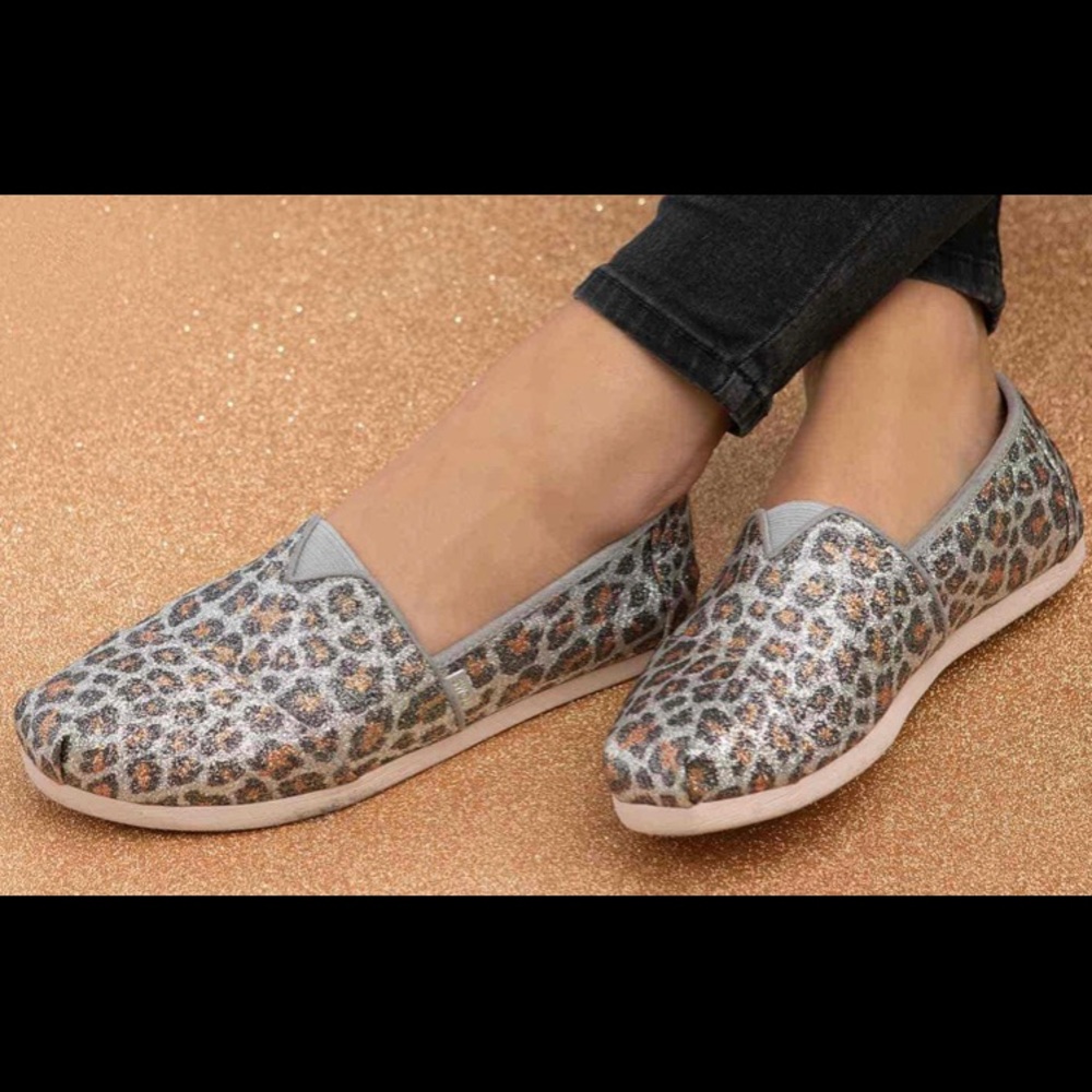 Toms Glitter Cheetah Print Women's Classics 10